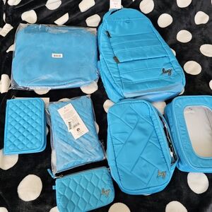 Lug Bright Blue Travel Bag Set - 7 Piece